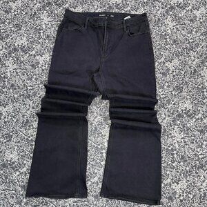Old Navy High-Rise Flare Jeans Women’s Size 14 Black Stretch Denim Retro Y2K